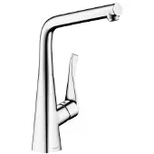 Hansgrohe Metris Spültischmischer Schwenkauslauf Edelstahl-Optik