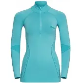 Odlo Skipullover Turtleneck 1/2 Zip Evolution Blue Radiance Bluebird Damen-XS