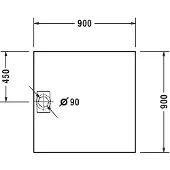 Duravit Duschwanne Stonetto 900 x 900 x 50 mm wei matt 720146380000000