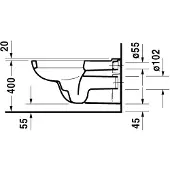 Duravit D-Code Wand-WC 700mm Tiefspüler, barrierefrei, weiß, 1 Stk.