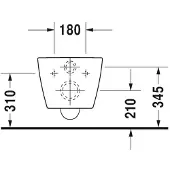 Duravit Wand WC Compact 480 Me by Starck 365x480mm Rimless,Durafix Tiefspül.weiß, 1 Stk.