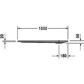 Duravit Starck Slimline Rechteck Duschwanne, 1000x800mm, weiß, 720119000000000, Farbe: Weiß