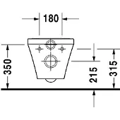 Duravit Wand-WC DURASTYLE RIMLESS tief, 370x540mm HygieneGlaze weiß HygieneGlaze weiß