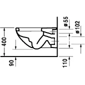 Duravit Wand-WC ARCHITEC ti 365x575mm HG we