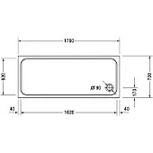 Duravit Rechteck-Duschwanne D-Code 170x70x8,5cm, Antislip, weiß