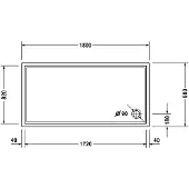 Duravit Rechteck-DW STARCK SLIMLINE m AS 1800x900x65mm we