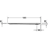 Duravit Rechteck-DW STARCK SLIMLINE 1500x750x60mm we