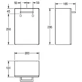 Franke Hygieneabfallbehälter RODAN, Edelstahl V2A, 3,7l, Wandmontage, 200x295x165mm, 1 Stk.