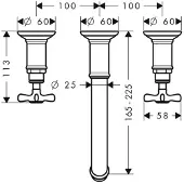 Axor HG 3L WT-Armatur AXOR MONTREUX DN 15 UP f Wd-Mon chr
