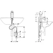 Geberit 116335211 Typ 185 Waschtischarmatur, Generator