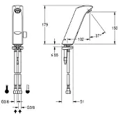 Franke AR Standbatterie, PROTRONIC-S, elek., Mischer, Batterie