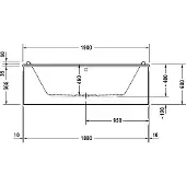 Duravit Badewanne Starck 190 x 90 x 48 cm, 2 Rückenschrägen, Einbauversion, weiß, 700340000000000