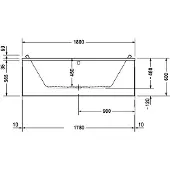 Duravit Rechteck-Badewanne Starck 180x90x46cm, EB-Vers., 2 RS, m MA, we