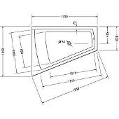 Duravit Badewanne Paiova 170 x 130 x 60 cm Ecke links, mit Acrylverkleidung, weiß, 700266000000000