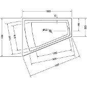 Duravit Badewanne Paiova 180 x 140 x 60 cm Ecke links, mit Acrylverkleidung, weiß, 700268000000000