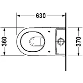 Duravit Stand-WC-Kombination STARCK 2 tief, 370x630mm, Abgang Vario weiss WG