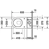Duravit Stand-WC Kombi Starck 3 65,5cm, Abgang senkrecht, weiß, 0126010000, Farbe: Weiß