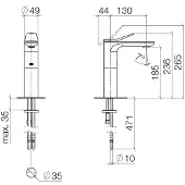 Dornbracht Waschtisch Einhebelmischer mit hohem Auslauf Lisse platin matt, 33526845-06