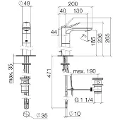 Dornbracht 33506845-06 WT-EHM mit hohem Auslauf Lisse