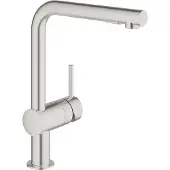 GROHE 30274DC0, Ziehen, Edelstahl, Metall, Hebelgriffe, Einzelbild, 3/8"