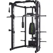 Tunturi Full Smith Machine SM80, Kraftstation Multigym, mit Flaschenzug, Klimmzugstange, Butterfly