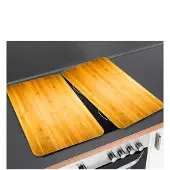 Wenko 2er-Set Herdabdeckplatten 'Holz-Optik' Wenko Braun
