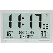 AMS 5888 Wanduhr Tischuhr Funk Funkwanduhr digital Datum Thermometer Wecker