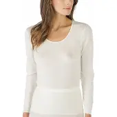 Mey Shirt langarm Serie Wool&Silk Weiss | Größe 48
