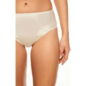 Chantelle Slip "HEDONA", Damen, Gr. 48, beige (ivory), Obermaterial: 83% Polyamid, 17% Elasthan, körpernah, Unterhosen Slip, blickdichtes Gewebe, Guipure Spitze