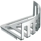 Emco loft Eckwandkorb, verdeckte Befestigung, Eckmaß 180 mm, chrom, 354500133