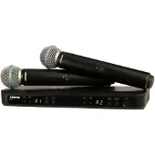 Shure Beta Blx288E/B58 Drahtlossystem mit 2 Beta 58A Handmikrofonen M17 für Gesang