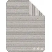 Ibena Plaid Jacquard Lelu Grau Beige-75 x 100 cm