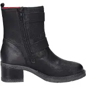 s.Oliver Red Label Damenstiefel aus schwarzem Leder mit Reißverschluss 36