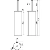 Emco Toilettenbürstengarnitur SYSTEM 2 Wdmod. Beh chrom Stiel mit Deckel chrom
