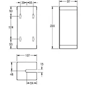 Franke AR WC-Bürstenhalter, RODAN, Edelstahl, 107x230x97 mm, Aufputz