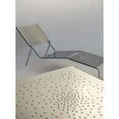 Graepel Tempesta italienische Indoor Liege aus Edelstahl 1.4016 verchromt