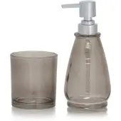 Sealskin Seifenspender "Vetro" in Grau/ Braun - 375 ml - onesize