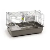 Savic Nero 2 Deluxe - Kaninchenkäfig - Silber / Grau - 80x50x44 cm
