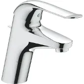 GROHE Euroeco Special Einhand-Waschtischbatterie, Ausladung 129mm, Zugstangen-Ablaufgarnitur, 32766000