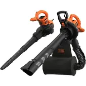 Black & Decker BEBLV290, Handgehaltenes Gebläse, 390 km/h, 55 l, 16:1, Schwarz, Orange, 102,5 dB