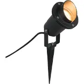 QAZQA - Modern Gartenstrahler schwarz inkl. Kabel und Stecker IP65 - Done I Außenbeleuchtung - Aluminium Zylinder - LED geeignet GU10
