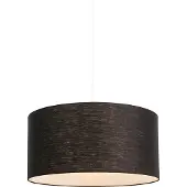 QAZQA Moderne Hängelampe weiß mit schwarzem Schirm 50 cm - Combi 1