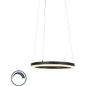 Paul Neuhaus Schwarze Hängelampe Titus Ø 40cm