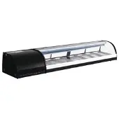 Polar Serie G Sushi-Kühlvitrine 180cm – 80L, LED, gebogene Glasfront