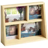 Walther design Rustic Portrait Galerierahmen, natur, je 3 X 10x15 + 10x10 cm