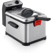 Princess Elektrische 3 Liter Kaltzonen Öl Fritteuse mit Filter 3200Watt Pommes frittieren