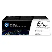 HP Toner kompatibel mit 201X (CF400XD) - 2x Schwarz - Hohe Kapazität - Multipack