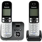 Panasonic KX-TG6822GB Duo Schnurlostelefon mit AB + 2. Mobilteil