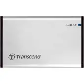 Transcend StoreJet 25S3, HDD / SSD-Gehäuse, 2.5", Serial ATA III, 6 Gbit/s, USB Anschluss, Silber