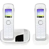 Panasonic KX-TGJ322GW Strahlungsarmes Schnurlostelefon mit Anrufbeantworter, Farbdisplay, Rufnummernanzeige, 18h Sprechzeit, 12 Tage Standby, Freisprechfunktion, Babyfon-Funktion, DECT